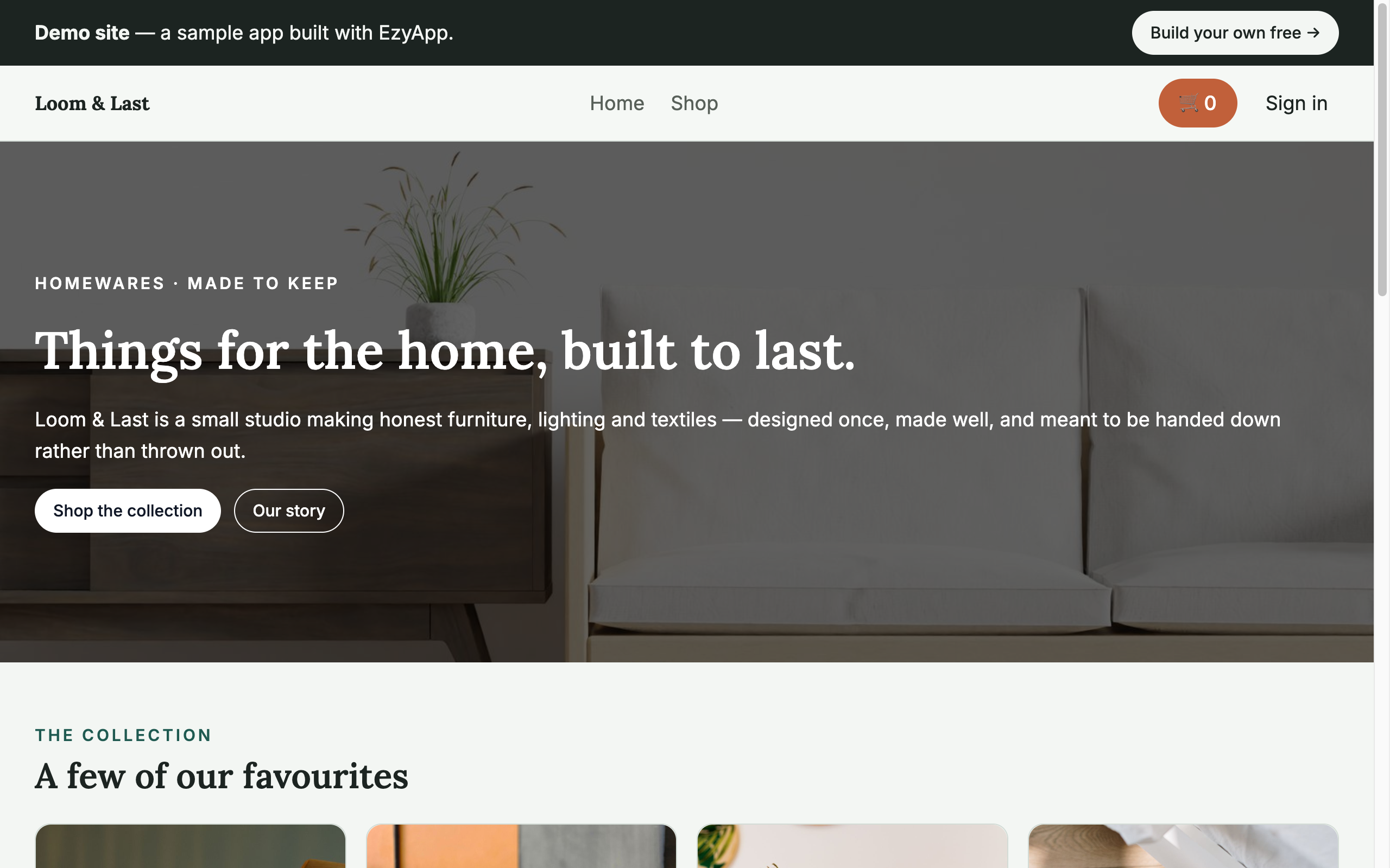 Loom & Last — built with EzyApp
